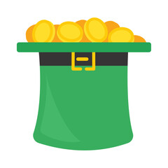 saint patricks day hat with coins