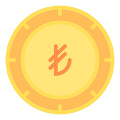 Turkish Lira Icon Design Vector
