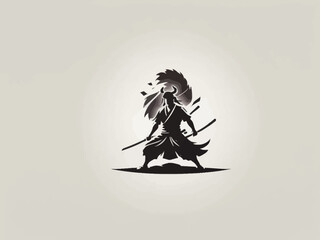 Samurai Logo Design EPS format Very Cool 