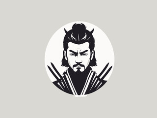 Samurai Logo Design EPS format Very Cool 