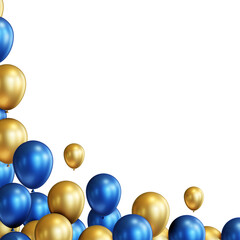 Blue and Gold Balloons