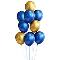 Blue and Gold Balloons