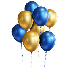 Blue and Gold Balloons