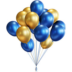 Blue and Gold Balloons
