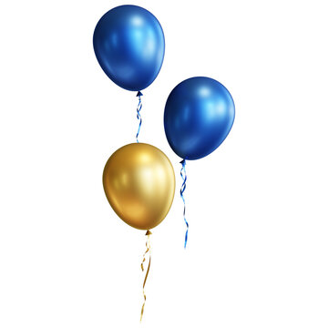 Blue and Gold Balloons