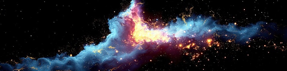 Fototapeta na wymiar Cosmic Nebula in Starry Space