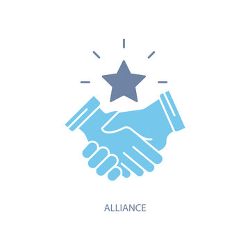 alliance  concept line icon. Simple element illustration. alliance  concept outline symbol design.