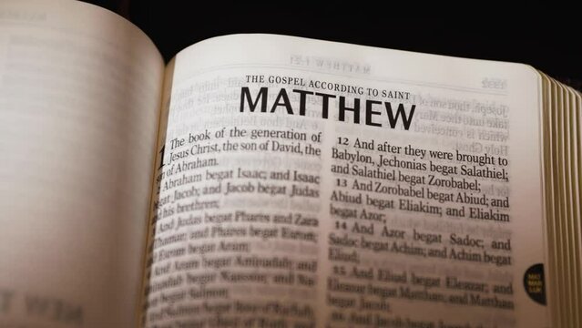The Bible-New Testament Saint Matthew title page