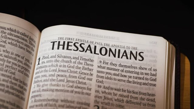 The Bible-New Testament Thessalonians title page
