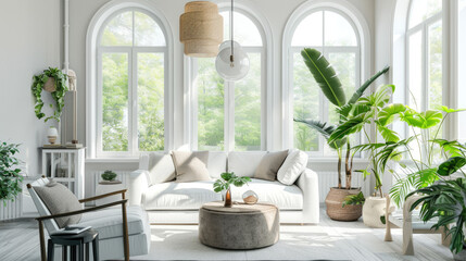 Fototapeta premium Bright Airy Sunroom Art Display
