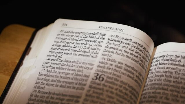 The Bible-The Old Testament Book of Deuteronomy title page turn