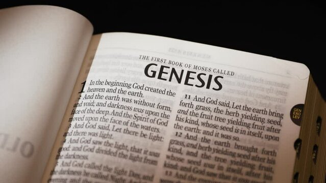 The Bible-The Old Testament Book of Genesis page turn