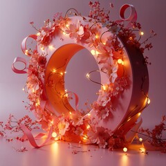 O isolated letters in valentine's day
