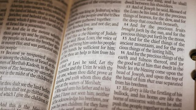 The Bible-The Old Testament Book of Joshua title page turn