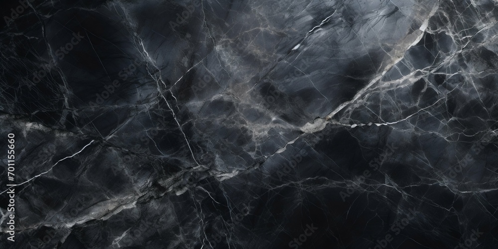 Poster elegant black marble texture with natural patterns. generative ai