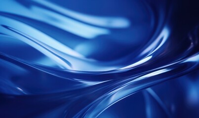 Naklejka premium Minimal blue dark background. macroscopic extreme close fluid with highlights