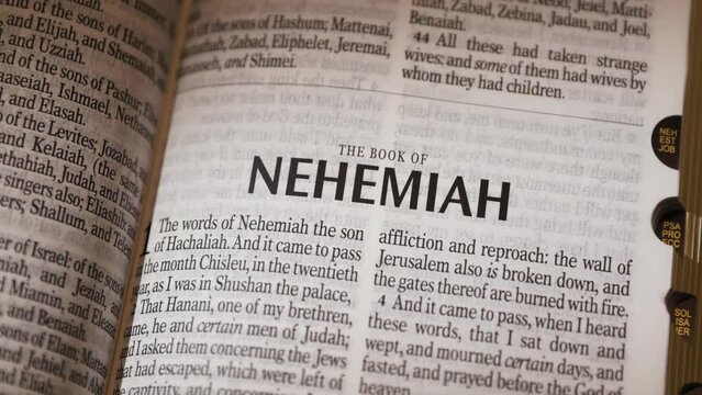 The Bible-The Old Testament Book of Nehemiah title