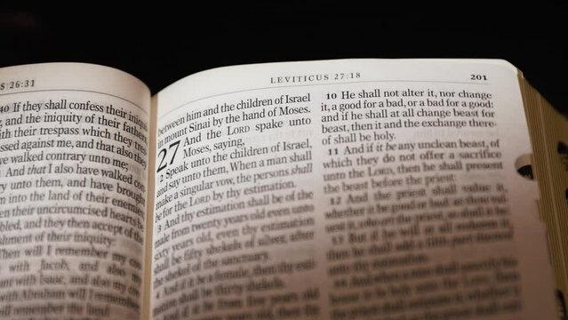 The Bible-The Old Testament Book of Numbers title page turn