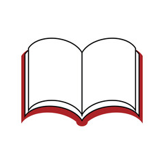 book open icon image vector illustration design  red and black and white