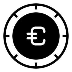 Euro Glyph Icon Design Vector