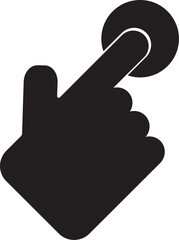 The hand click point for choice or wed concept.