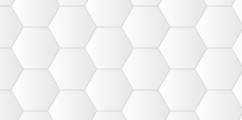 Seamless pattern with hexagon. White Hexagonal Background. Luxury honeycomb grid White Pattern. Vector Illustration. 3D Futuristic abstract honeycomb mosaic white background. geometric mesh cell text.