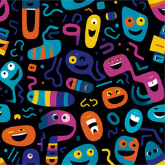 Fototapeta premium Cute logo wallpaper