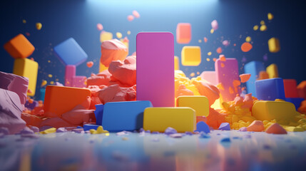 Fototapeta premium Creative colorful Studio decoration
