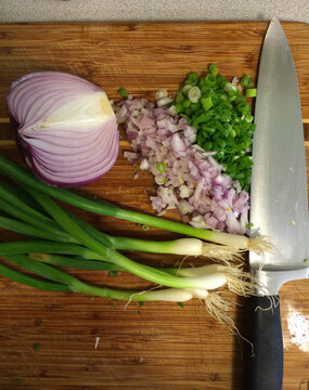 vegetables on a cutting board