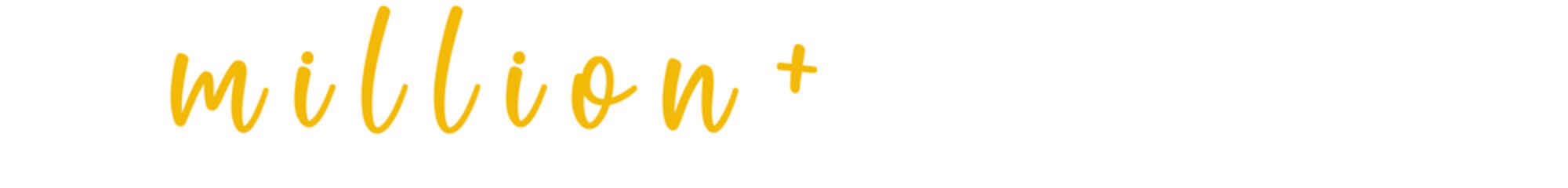 1 MILLION PLUS + FAMILY PNG IN YELLOW COLOR FOR YOUTUBE BANNER