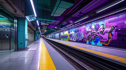 Fototapeta premium Royal Subway Art: Underground Palette