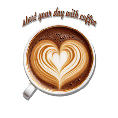 cup of coffee with heart