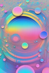 Obraz premium Trendy and avant-garde acidic design art poster