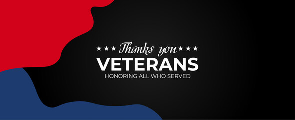Veterans Day - Honoring All Who Served Poster. 11th of November. Usa Veterans Day celebration. American national holiday. stars, invitation, cover, flyer, backdrop, banner. vector illustration