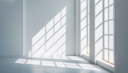 empty room with shadow from window