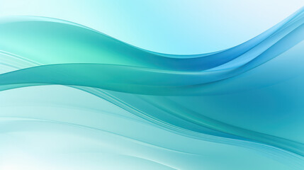 Obraz premium Abstract blue wave background. Stylized water flow banner - Generative AI