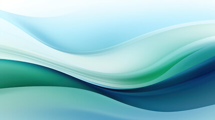 Fototapeta premium Abstract blue wave background. Stylized water flow banner - Generative AI