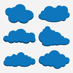 Cartoon clouds collection