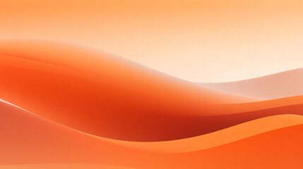 Abstract orange wave background. Stylized water flow banner - Generative AI