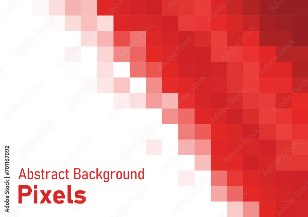 Aufkleber pixels disintegrate pattern. geometric mosaic background, red color gradient vector illustration tem