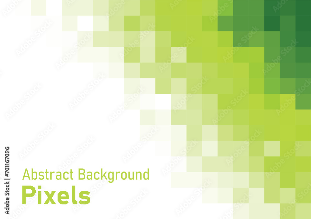 Poster pixels disintegrate pattern. geometric mosaic background, green color gradient vector illustration t