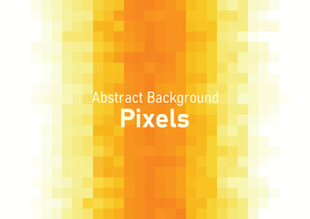 Pixels disintegrate pattern. geometric mosaic background, yellow color gradient vector illustration template for wallpaper, poster, web banner.