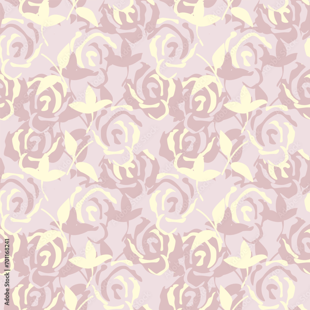 Sticker Seamless floral pattern