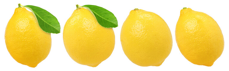 lemon fruit with leaves isolated, Fresh and Juicy Lemon, transparent PNG, PNG file, cut out