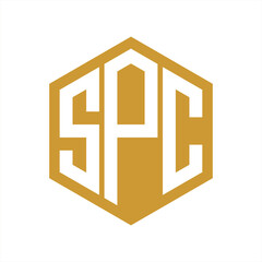 letter spc ,logo design