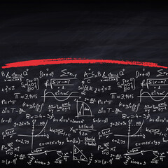 Math school chalk board background