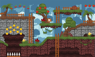 Jungle Video Game Tile Set