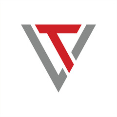 letter vt logo design