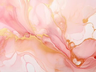 Luxury abstract fluid art painting background alcohol ink technique pink color