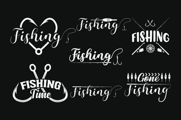 Fototapeta na wymiar Stylish Fishing Typography Bundle, Creative Fishing Design, Fishing Enthusiast's Tee, Unique Fishing Typography Shirt, Trendy Typography for Anglers, Graphic Tee Design, Vintage-Inspired Fishing Tee